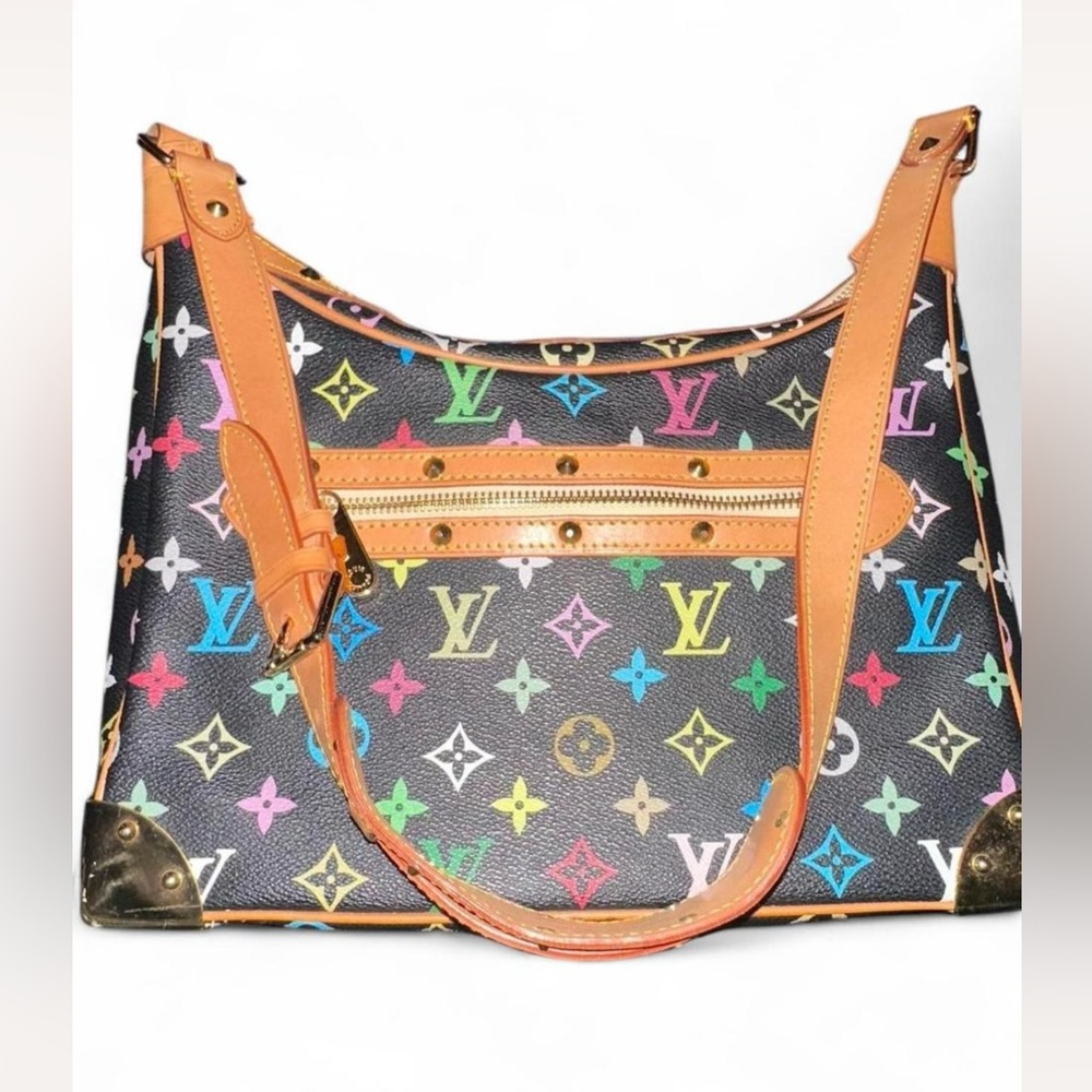 RARE! EUC Louie Vuitton x Takashi Murakami Multicolor Monogram Shoulder Bag